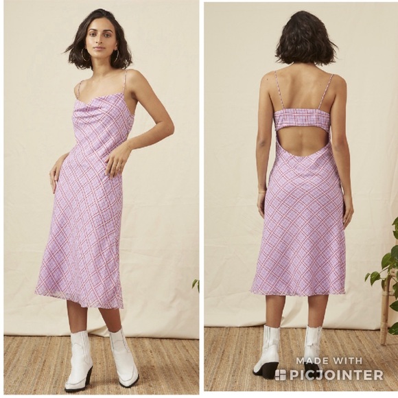 ❌SOLD❌Finders Keepers Nostalgia Dress Lilac Check - Picture 5 of 16